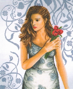 Vrouw met tulpen Vrouw met tulpen