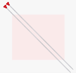 Kinderbreinaalden met gekleurde knop 20 cm Kinderbreinaalden met gekleurde knop 20 cm
