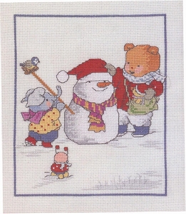 Bobbi met sneeuwpop Bobbi met sneeuwpop