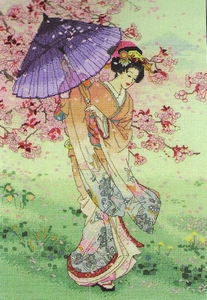 geisha met parasol
